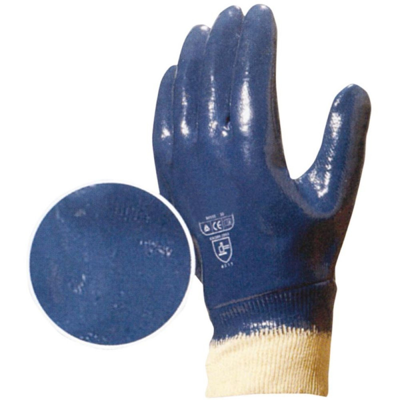 Gants nitrile lourd tout enduit