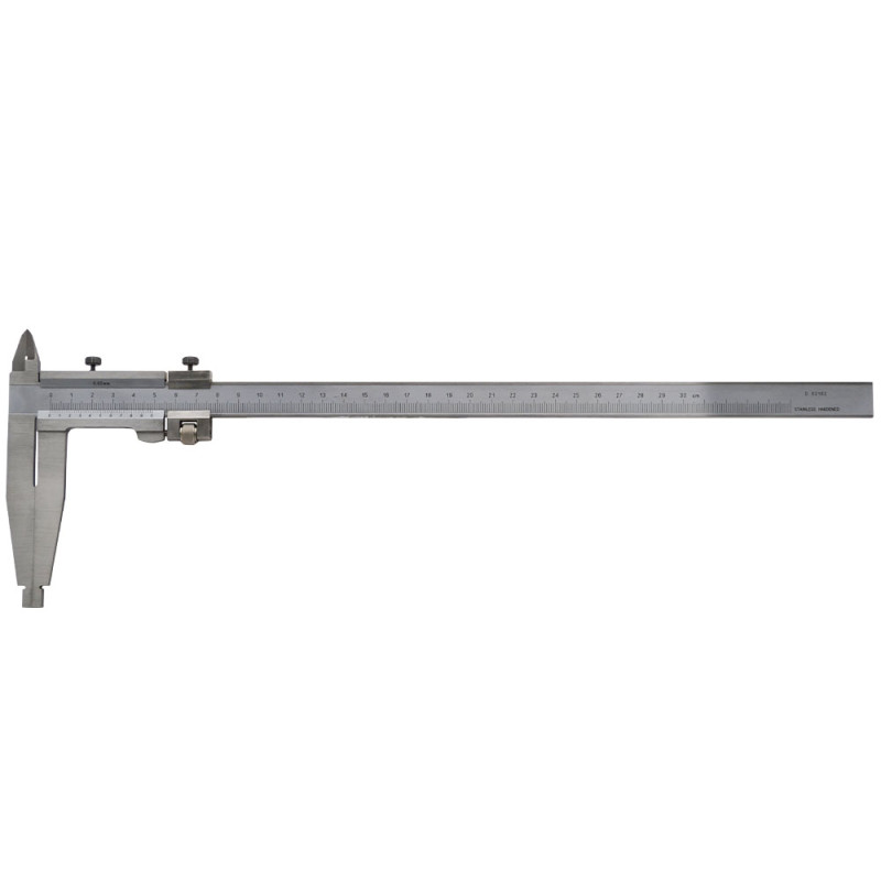 Pied à coulisse becs croisés + réglage fin