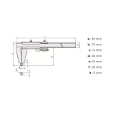 Pied à coulisse à vernier Mitutoyo®