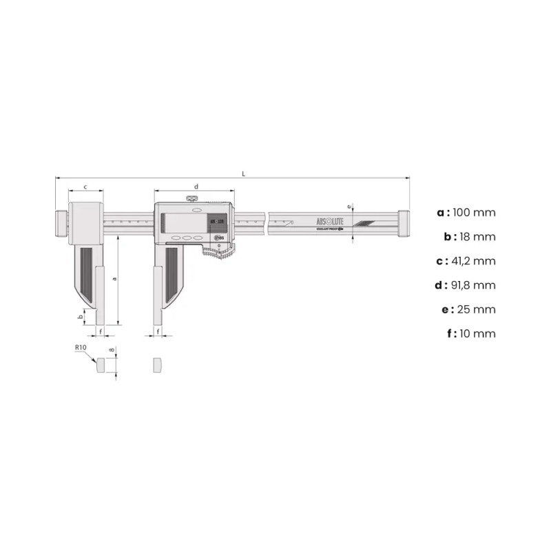 Pied à coulisse digital Mitutoyo® Digimatic Carbone