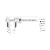 Pied à coulisse digital Mitutoyo® Digimatic Carbone
