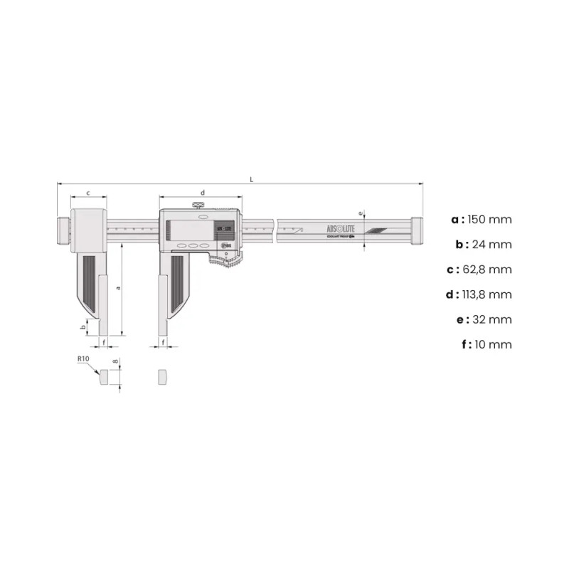 Pied à coulisse digital Mitutoyo® Digimatic Carbone