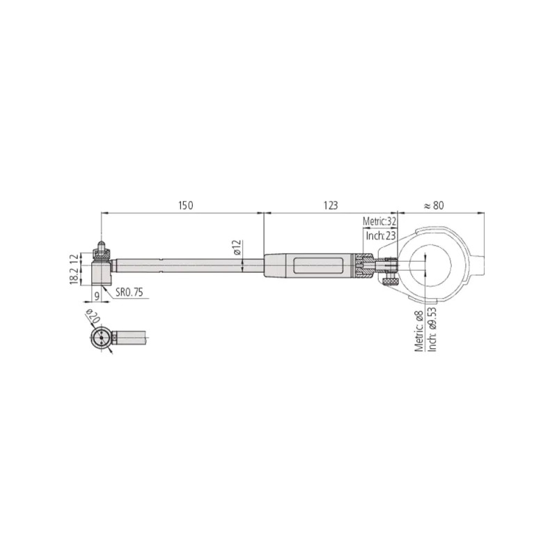 Vérificateur d’alésage Mitutoyo 100–160 mm – Précision et fiabilité pour mesures internes