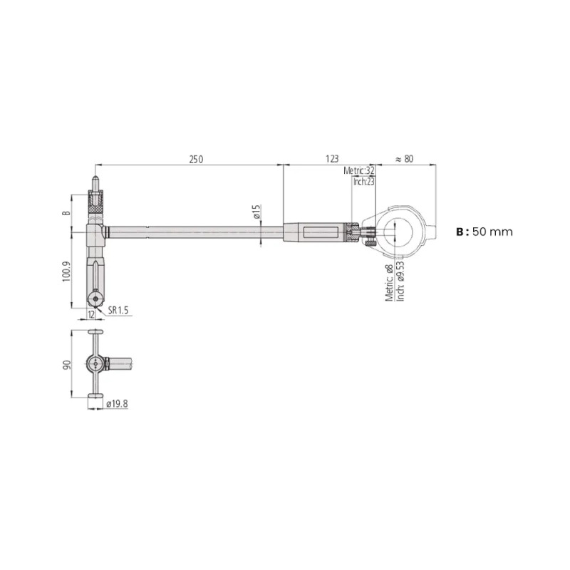 Vérificateur d’alésage Mitutoyo 100–160 mm – Précision et fiabilité pour mesures internes