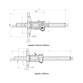 Jauge de profondeur digitale étanche IP67 Mitutoyo®