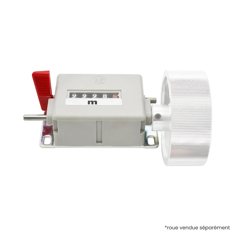 Compte-mètre mécanique 5 tours/mètre axe Ø4 mm