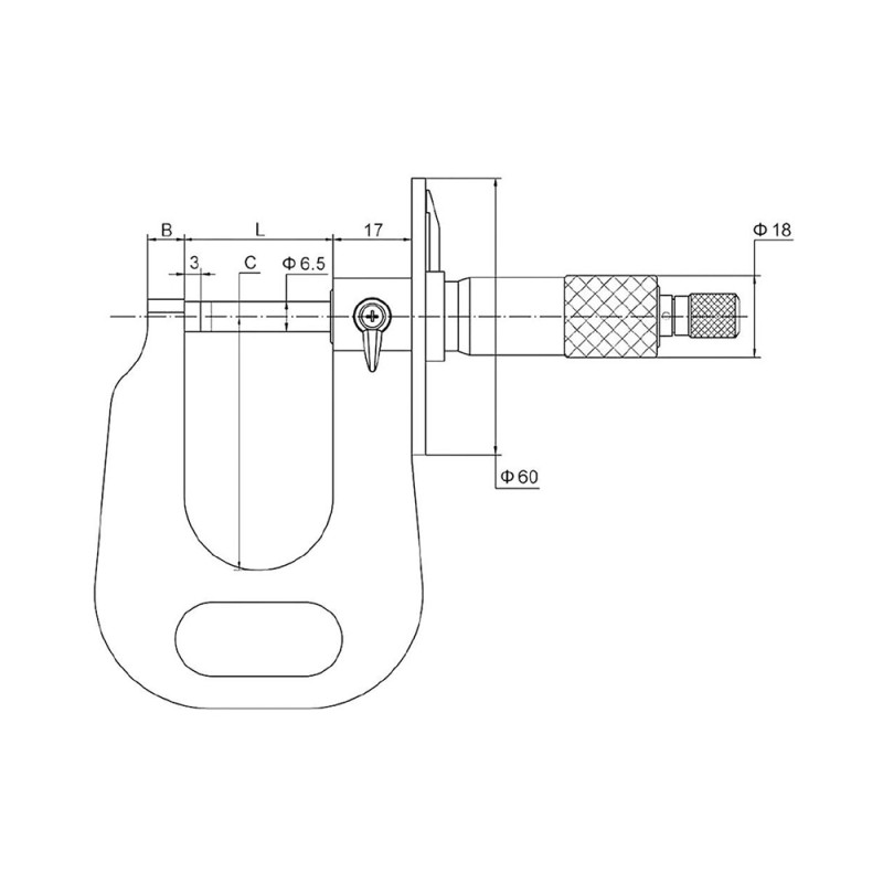 Micromètre à cadran pour parois de tube