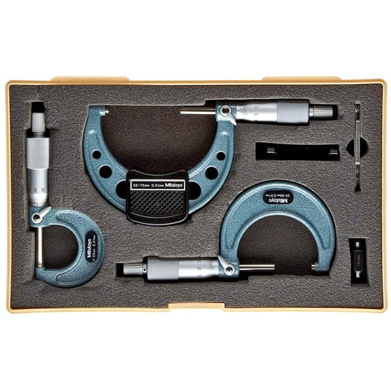 COFFRET PALMER MICROMETRE de 0 à 25mm au 1/100ème AVEC CLE DE REGLAGE