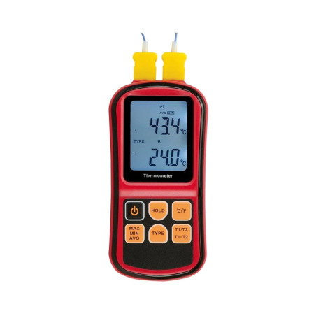 Thermomètre thermocouple avec 2 entrées
