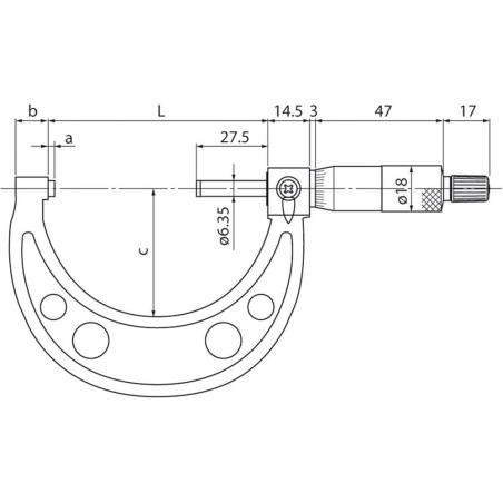 Micromètre d'extérieur 0-75 mm Mitutoyo®