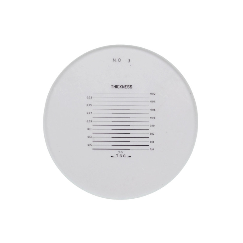 Plaque épaisseur de traits 0.02 à 0.16 mm