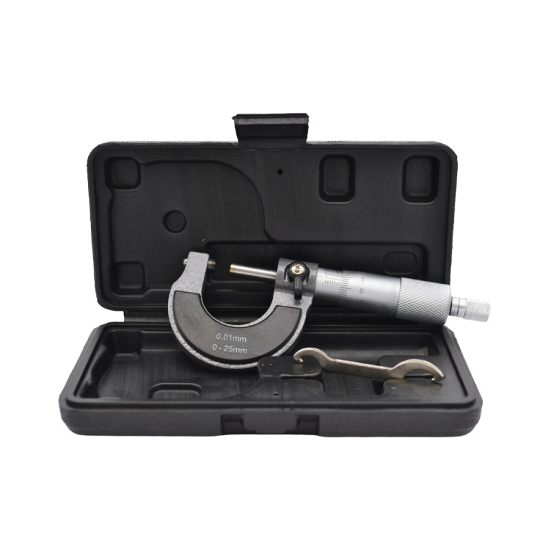 Coffret Micromètre d'extérieur mécanique avec touches carbure de 0 à 200 mm