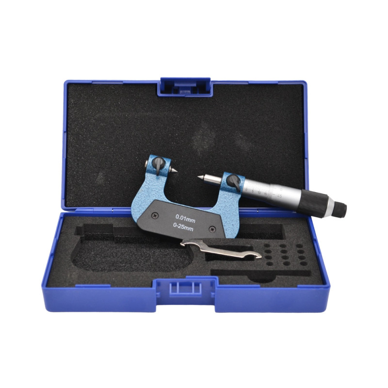 Coffret micromètre de filetage avec jeux de touches interchangeables en carbure pour pas M0,4 à M7