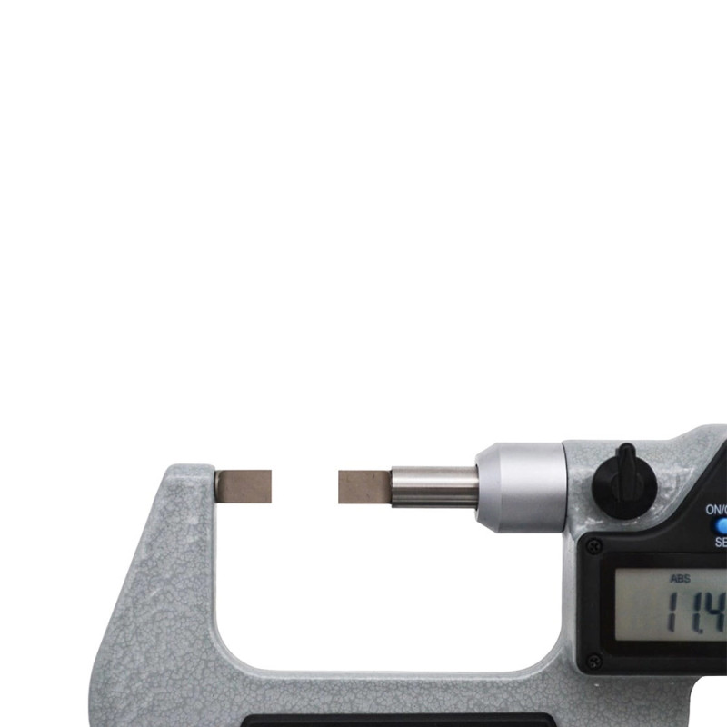 Vue du micromètre digital rainures/gorges 0‑25 mm touches couteau 6×0,75 mm