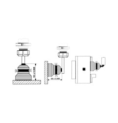 Schéma centreur lumineux avec base magnétique