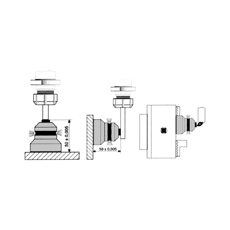 Schéma centreur lumineux avec base magnétique
