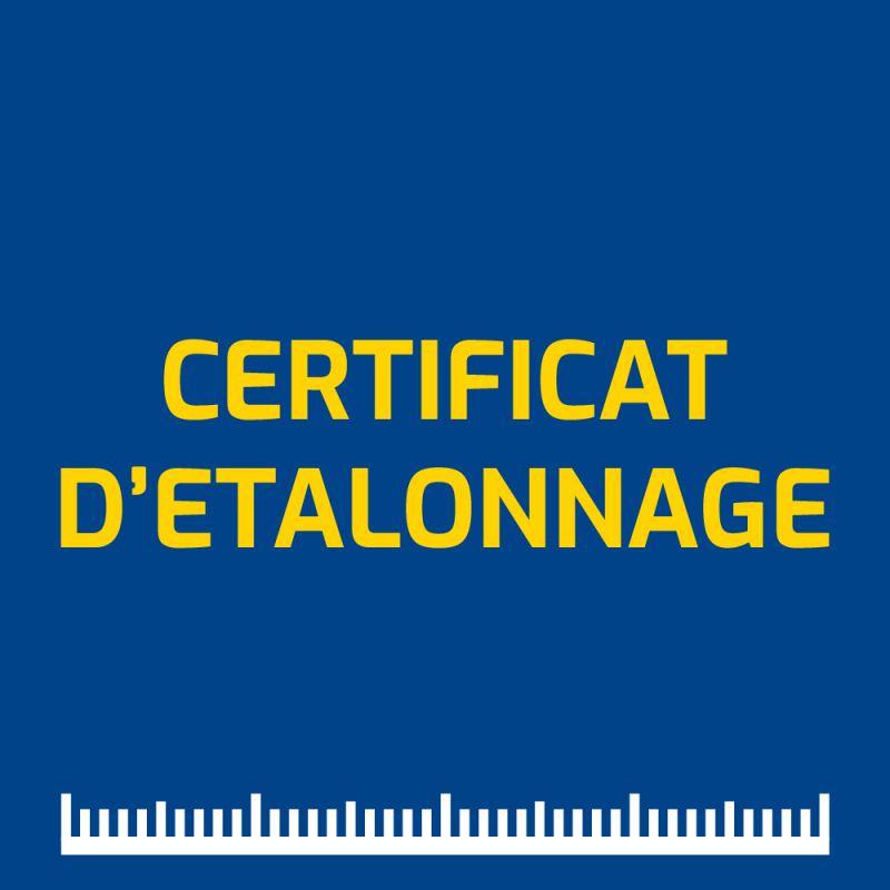 Certificat d'étalonnage